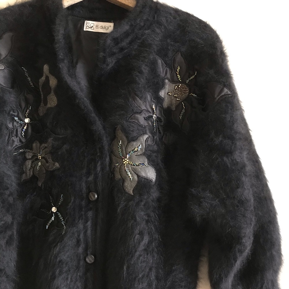 Vintage Angora Sweater Jacket - Picture 2 of 6